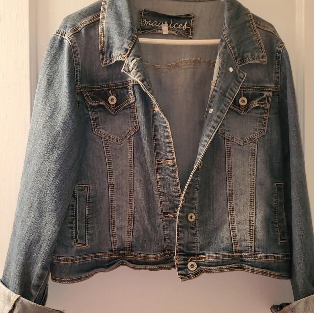 Demin cropped jacket